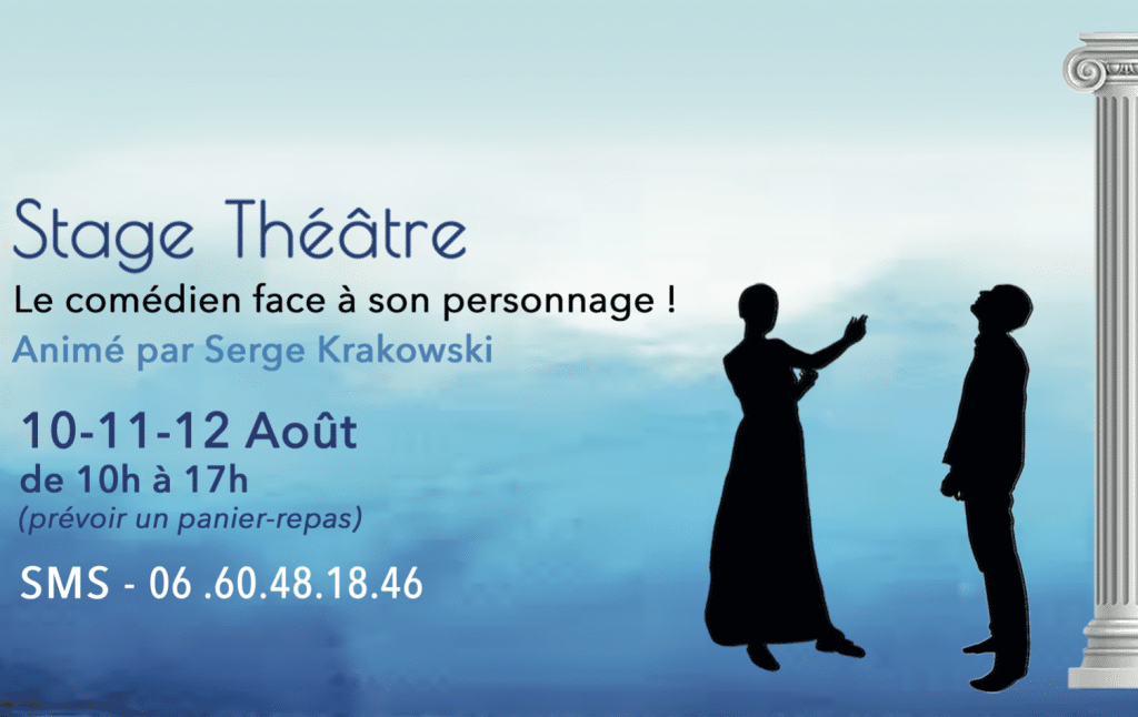 L’association Comédie & Caractères, (Trespoux-Rassiels) propose un stage de Théâtre du 10 au 12 Août