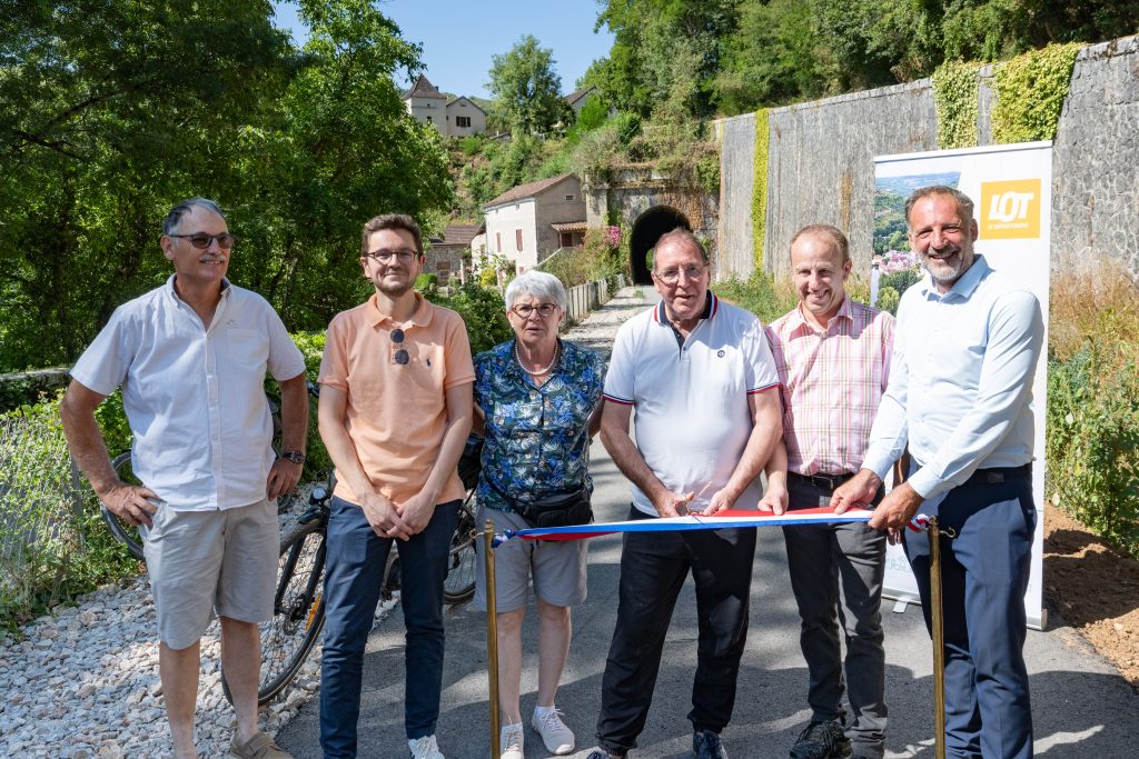 Nouveau tronçon de la voie verte du Lot : Bouziès - Tour-de-Faure